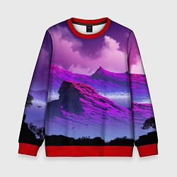 Детский свитшот Горы Закат Аниме