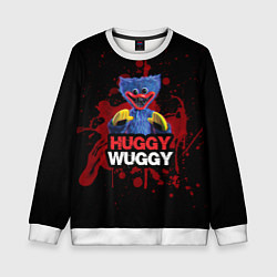 Свитшот детский 3D Хаги ваги Huggy Wuggy Poppy Playtime, цвет: 3D-белый