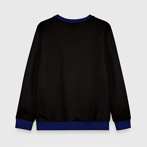 Детский свитшот Полярная сова в космосе / 3D-Синий – фото 2