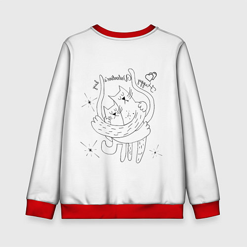 Детский свитшот День святого Валентина в мире / 3D-Красный – фото 2