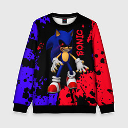 Свитшот детский Соник екзе Sonic exe, цвет: 3D-черный
