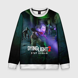 Свитшот детский Dying Light: Stay Human - логово зомби, цвет: 3D-белый