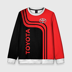 Свитшот детский TOYOTA ТОЙОТА, цвет: 3D-белый