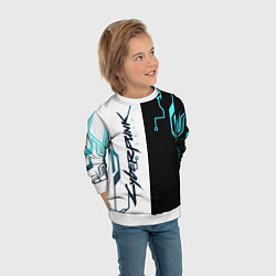 Свитшот детский Cyberpunk 2077 Game, цвет: 3D-белый — фото 2