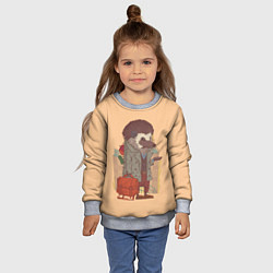 Свитшот детский Городской ёж, цвет: 3D-меланж — фото 2