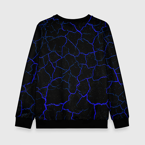 Детский свитшот Хагги Вагги Плейтайм Синяя Лава Трещины / 3D-Черный – фото 2