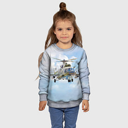 Свитшот детский Многоцелевой вертолёт МИ-8, цвет: 3D-меланж — фото 2