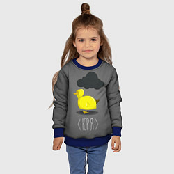 Свитшот детский Кря, цвет: 3D-синий — фото 2