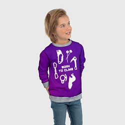 Свитшот детский Рожден, чтобы лазить по скалам, цвет: 3D-меланж — фото 2