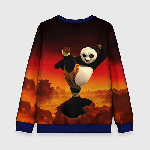 Детский свитшот Кунг-фу Панда New / 3D-Синий – фото 2