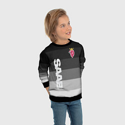 Свитшот детский SAAB СААБ ГРАДИЕНТ, цвет: 3D-черный — фото 2