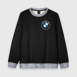 Свитшот детский BMW LOGO CARBON ЧЕРНЫЙ КАРБОН, цвет: 3D-меланж