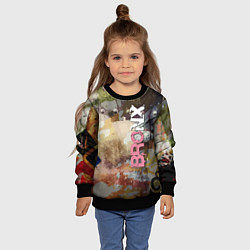 Свитшот детский Bronx Fashion pattern, цвет: 3D-черный — фото 2