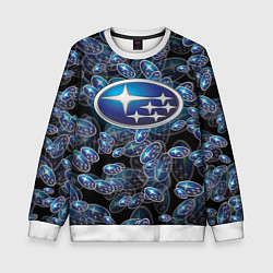 Свитшот детский SUBARU BIG LOGO PATTERN, цвет: 3D-белый