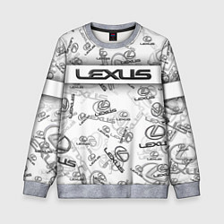 Свитшот детский LEXUS BIG EMBLEMA PATTERN, цвет: 3D-меланж