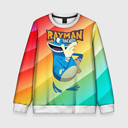 Свитшот детский Rayman globox радуга, цвет: 3D-белый