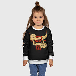 Свитшот детский Сhicago bulls, цвет: 3D-белый — фото 2