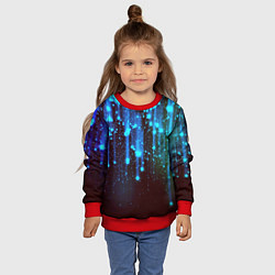 Свитшот детский Звездопад Звёздный дождь, цвет: 3D-красный — фото 2