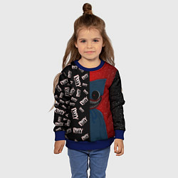 Свитшот детский Poppy Playtime Half Pattern Half Face, цвет: 3D-синий — фото 2