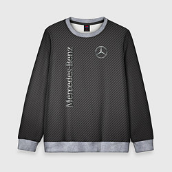 Свитшот детский Mercedes карбоновые полосы, цвет: 3D-меланж