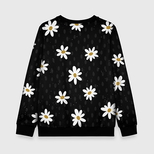 Детский свитшот Daisies Ромашки / 3D-Черный – фото 2