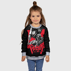 Свитшот детский БЕРСЕРК В ДОСПЕХАХ, цвет: 3D-меланж — фото 2