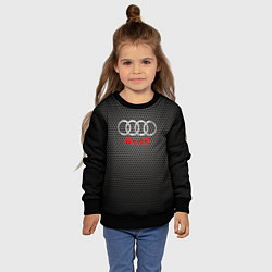 Свитшот детский Audi карбон, цвет: 3D-черный — фото 2