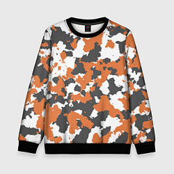 Свитшот детский Orange Camo, цвет: 3D-черный