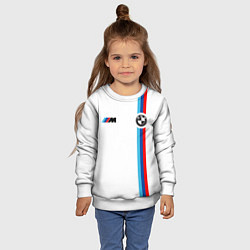 Свитшот детский БМВ 3 STRIPE BMW WHITE, цвет: 3D-белый — фото 2