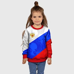 Свитшот детский Российский герб: триколор, цвет: 3D-красный — фото 2