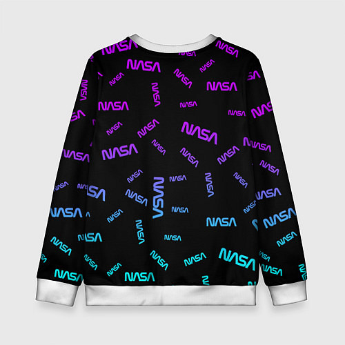 Детский свитшот NASA NEON PATTERN / 3D-Белый – фото 2