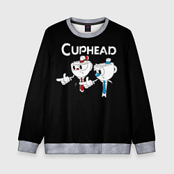 Свитшот детский Cuphead грозные ребята из Криминального чтива, цвет: 3D-меланж
