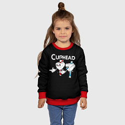 Свитшот детский Cuphead грозные ребята из Криминального чтива, цвет: 3D-красный — фото 2