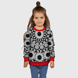 Свитшот детский Модный геометрический узор, цвет: 3D-красный — фото 2