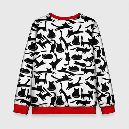 Детский свитшот Домашний котик / 3D-Красный – фото 2