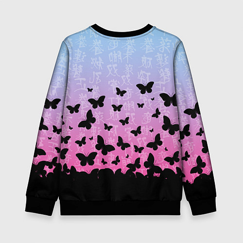Детский свитшот ASTRO БАБОЧКИ / 3D-Черный – фото 2