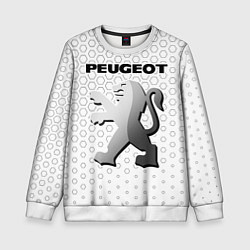 Свитшот детский PEUGEOT Соты, цвет: 3D-белый