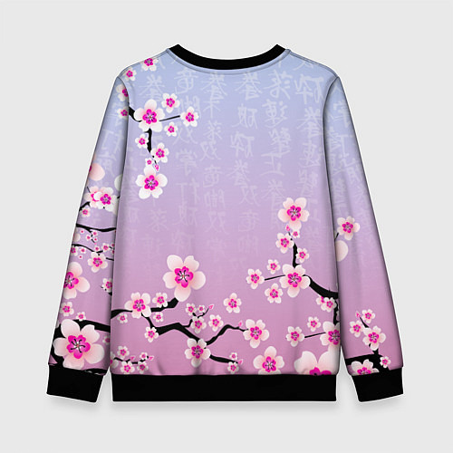 Детский свитшот ASTRO ЦВЕТЫ САКУРЫ / 3D-Черный – фото 2