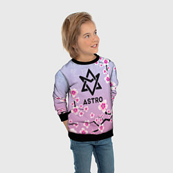 Свитшот детский ASTRO ЦВЕТЫ САКУРЫ, цвет: 3D-черный — фото 2