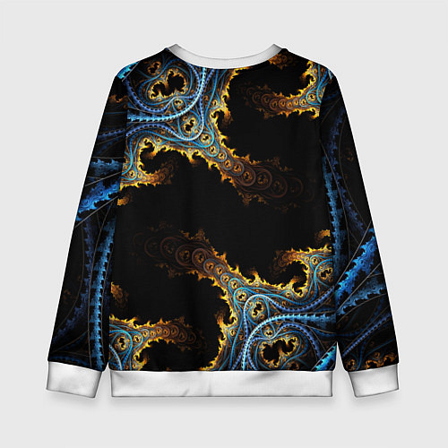 Детский свитшот Огненные фракталы 3d / 3D-Белый – фото 2