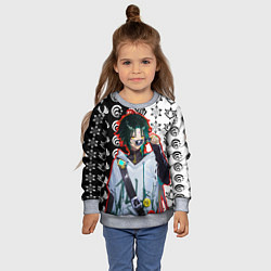Свитшот детский Сяо модный парень Геншин импкт, цвет: 3D-меланж — фото 2