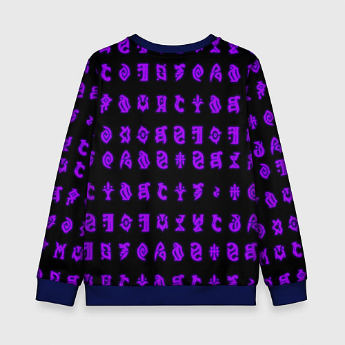 Детский свитшот КАДЗУХА И СЯО ГЕНШИН ИМПАКТ / 3D-Синий – фото 2