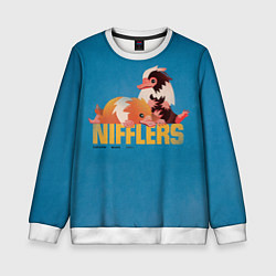 Свитшот детский Фантастические Твари Nifflers, цвет: 3D-белый