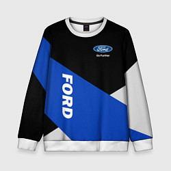 Свитшот детский FORD ФОРД ЧЕРНЫЙ СИНИЙ БЕЛЫЙ, цвет: 3D-белый