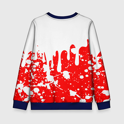 Детский свитшот BLOODBORNE брызги / 3D-Синий – фото 2
