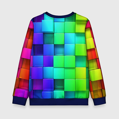 Детский свитшот Color geometrics pattern Vanguard / 3D-Синий – фото 2