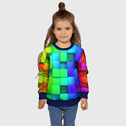 Свитшот детский Color geometrics pattern Vanguard, цвет: 3D-синий — фото 2