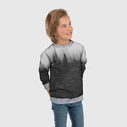 Свитшот детский Туманный лес - туман, цвет: 3D-меланж — фото 2