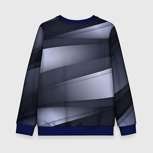 Детский свитшот Серо-белая Волна / 3D-Синий – фото 2