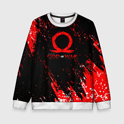 Свитшот детский God of war брызги, цвет: 3D-белый